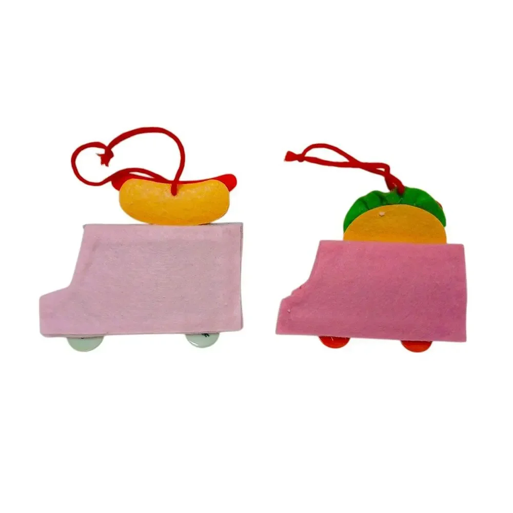 2 Ornaments TARGET 2022 WONDERSHOP Felt Hot Dog & Taco‎ Truck Christmas